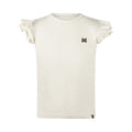 Meisjes T-shirt met Ruffle Mouwen off white – Pre-order ✨