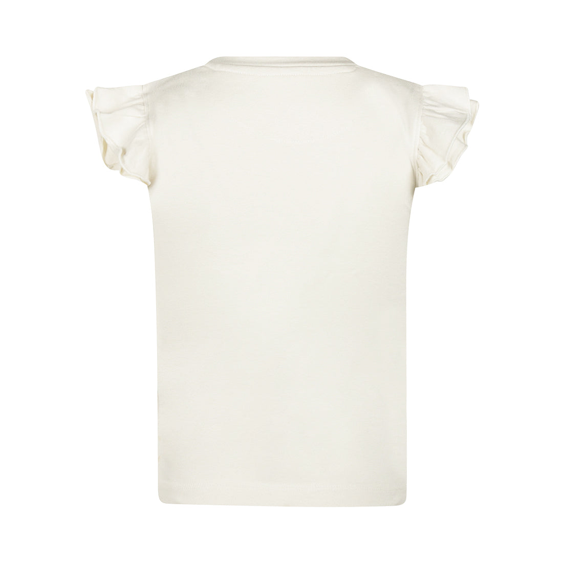 Meisjes T-shirt met Ruffle Mouwen off white – Pre-order ✨