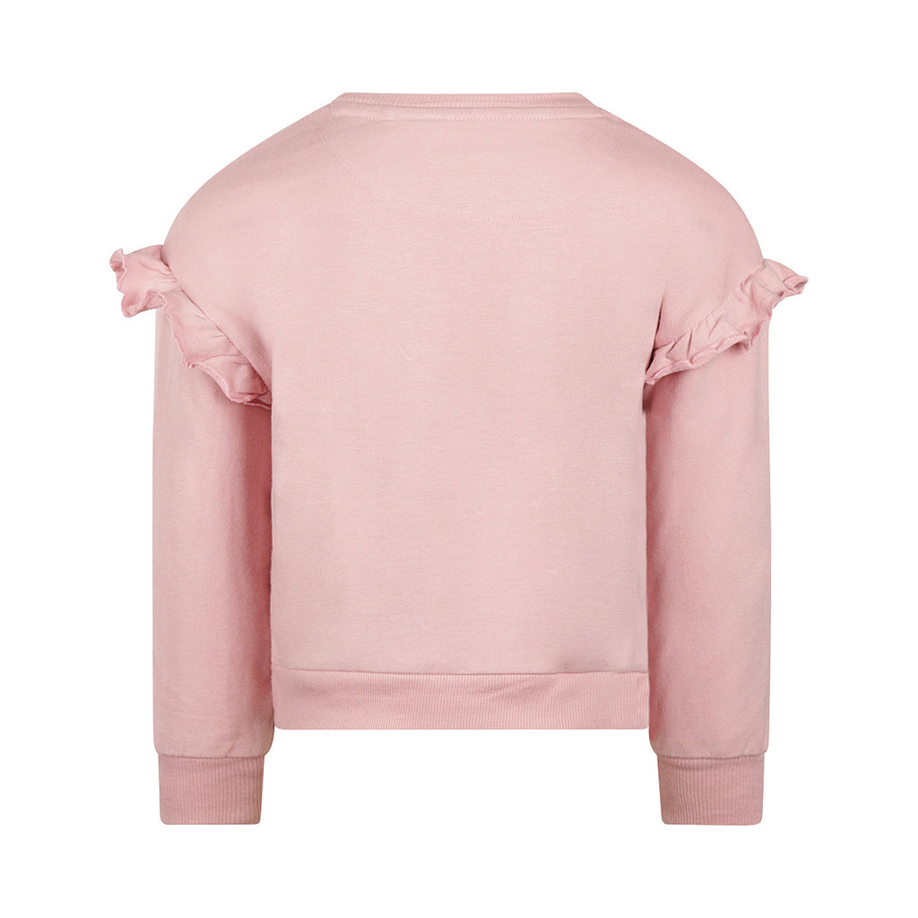 Meisjes Sweater met Ruffle Details Roze – Pre-order ✨