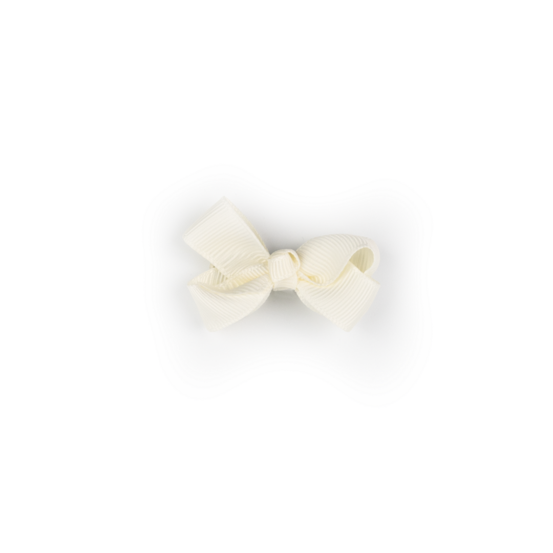 Busy Lizzie - Haar clip - strik mini - Eggshel