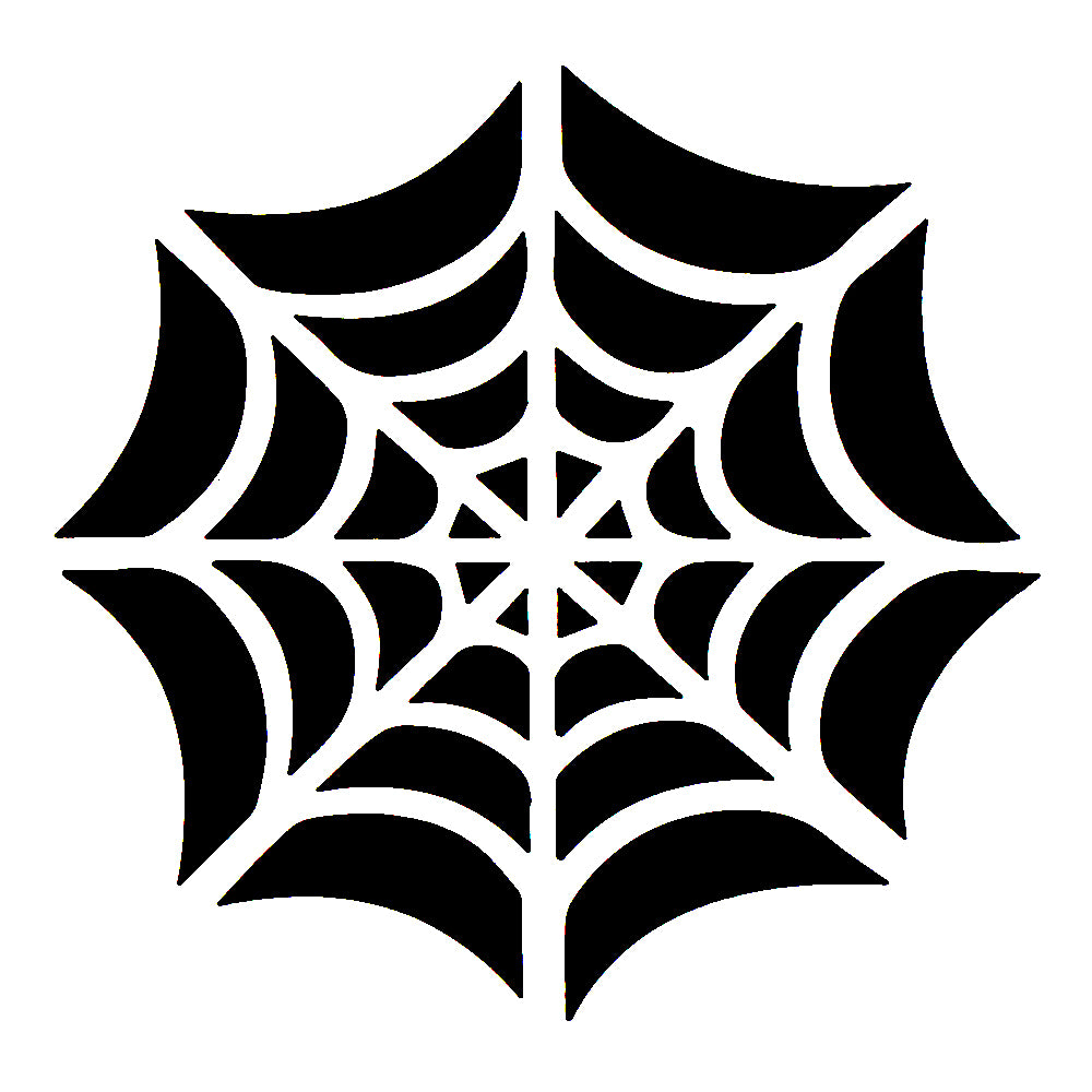 Superstar - Glittertattoo stencil Spinnenweb