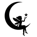 Superstar - Glittertattoo stencil Fairy on the moon