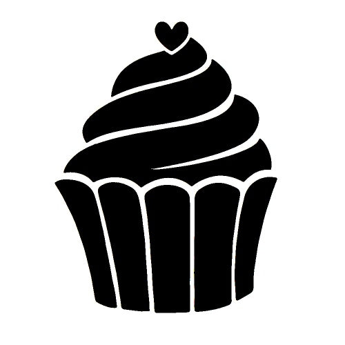 Superstar - Glittertattoo stencil Cupcake