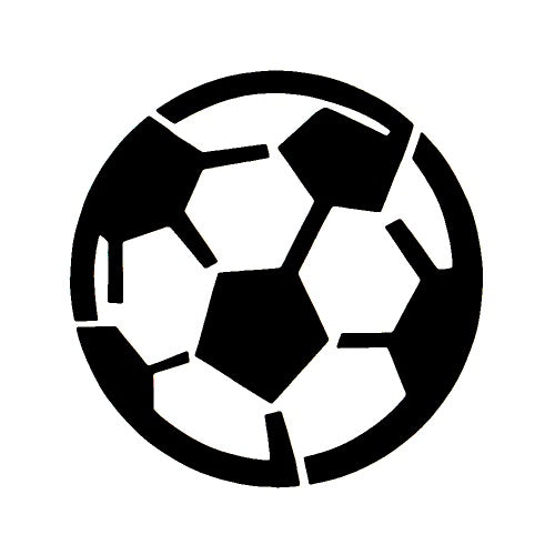 Superstar - Glittertattoo stencil Voetbal