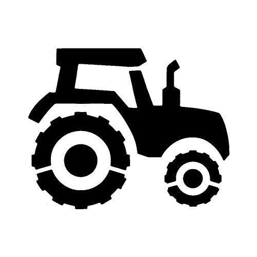 Superstar - Glittertattoo stencil Tractor