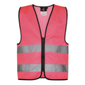 Korntex Fluo Hesje Kind roze met Rits