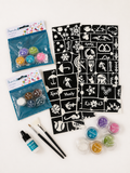 Glitter tattoo Set – Complete Starterset met Sjablonen 🎨✨