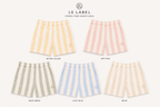 PRE-ORDER | Le Label Badstof Short Kids – Gestreept – Unisex